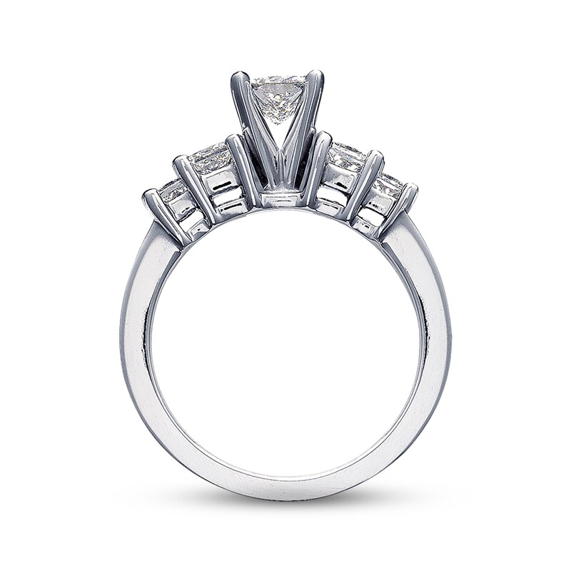 Previously Owned THE LEO Diamond Engagement Ring 1-1/6 ct tw Princess-cut 14K White Gold