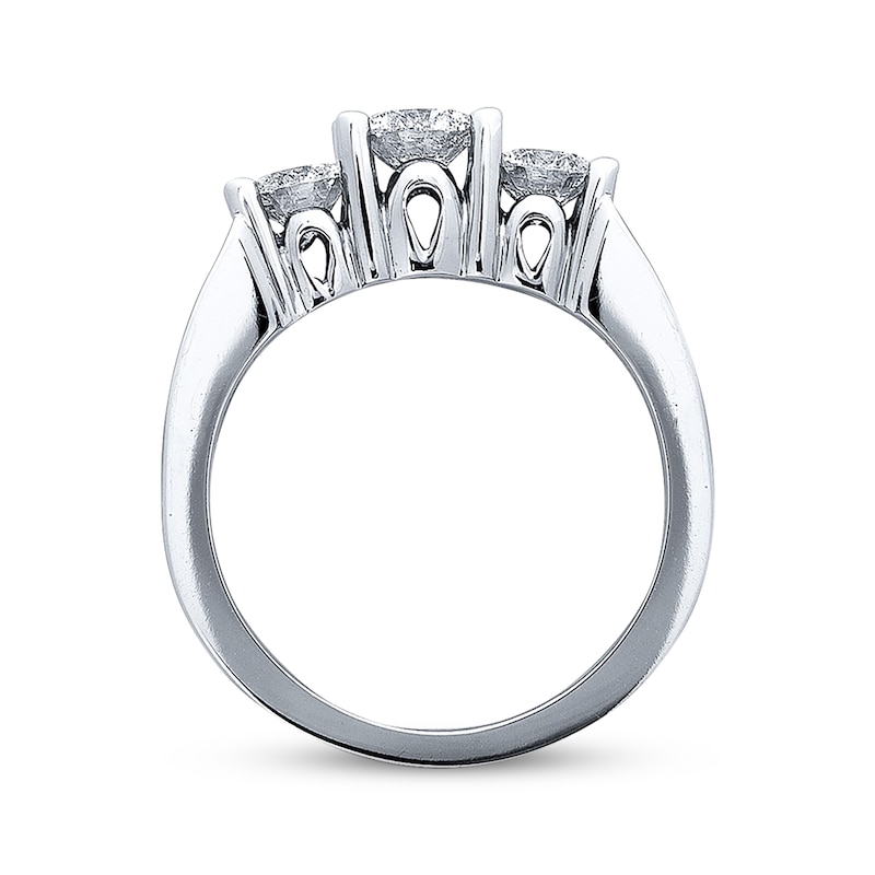 Main Image 2 of Previously Owned THE LEO Diamond Three-Stone Engagement Ring 2 ct tw 14K White Gold & Platinum