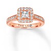 Thumbnail Image 1 of Previously Owned THE LEO Diamond Ring 5/8 ct tw Princess & Round-cut 14K Rose Gold