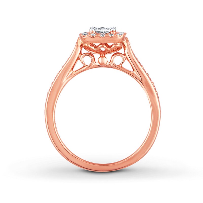 Main Image 2 of Previously Owned THE LEO Diamond Ring 5/8 ct tw Princess & Round-cut 14K Rose Gold