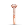 Thumbnail Image 2 of Previously Owned THE LEO Diamond Ring 5/8 ct tw Princess & Round-cut 14K Rose Gold
