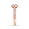 Thumbnail Image 3 of Previously Owned THE LEO Diamond Ring 5/8 ct tw Princess & Round-cut 14K Rose Gold