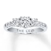 Thumbnail Image 1 of Previously Owned THE LEO Diamond Three-Stone Ring 1 ct tw Round-cut 14K White Gold