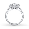 Thumbnail Image 2 of Previously Owned THE LEO Diamond Three-Stone Ring 1 ct tw Round-cut 14K White Gold