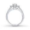 Thumbnail Image 2 of Previously Owned THE LEO Diamond Ring 7/8 ct tw Princess & Round-cut 14K White Gold
