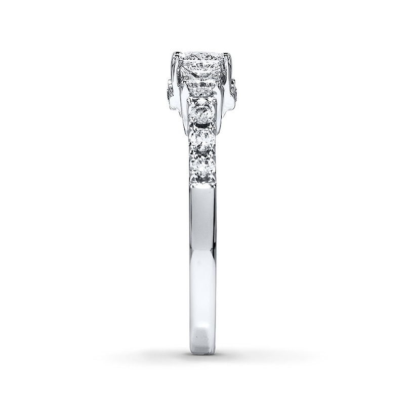 Main Image 3 of Previously Owned THE LEO Diamond Ring 7/8 ct tw Princess & Round-cut 14K White Gold