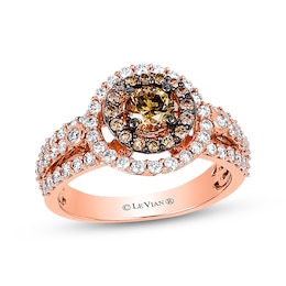 Previously Owned Le Vian Chocolate Diamond Ring 1-1/5 ct tw 14K Strawberry Gold
