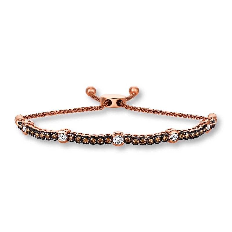 Main Image 1 of Previously Owned Le Vian Bolo Bracelet 3/4 ct tw Diamonds 14K Strawberry Gold