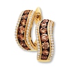 Thumbnail Image 0 of Previously Owned LeVian Chocolate Diamonds 1-1/5 ct tw Earrings 14K Honey Gold