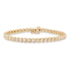 Previously Owned Diamond Bracelet 1/4 ct tw Round-cut 10K Yellow Gold 7.25"