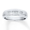 Thumbnail Image 1 of Previously Owned Men's Diamond Band 1/10 ct tw Round-cut 10K White Gold