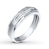 Thumbnail Image 2 of Previously Owned Men's Diamond Band 1/10 ct tw Round-cut 10K White Gold