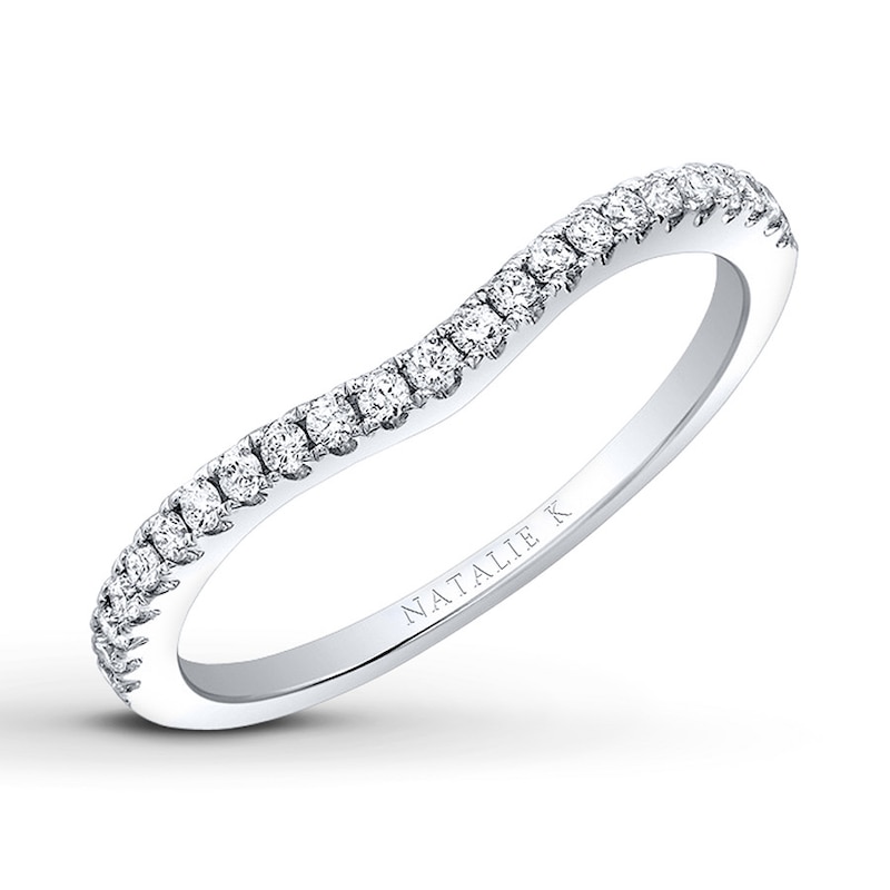Main Image 1 of Previously Owned Natalie K Diamond Band 1/5 ct tw Round-cut 14K White Gold