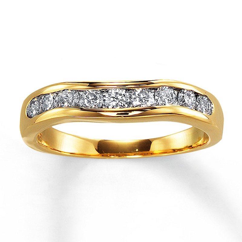 Main Image 1 of Previously Owned Diamond Enhancer Ring 1/2 ct tw Round-cut 14K Yellow Gold