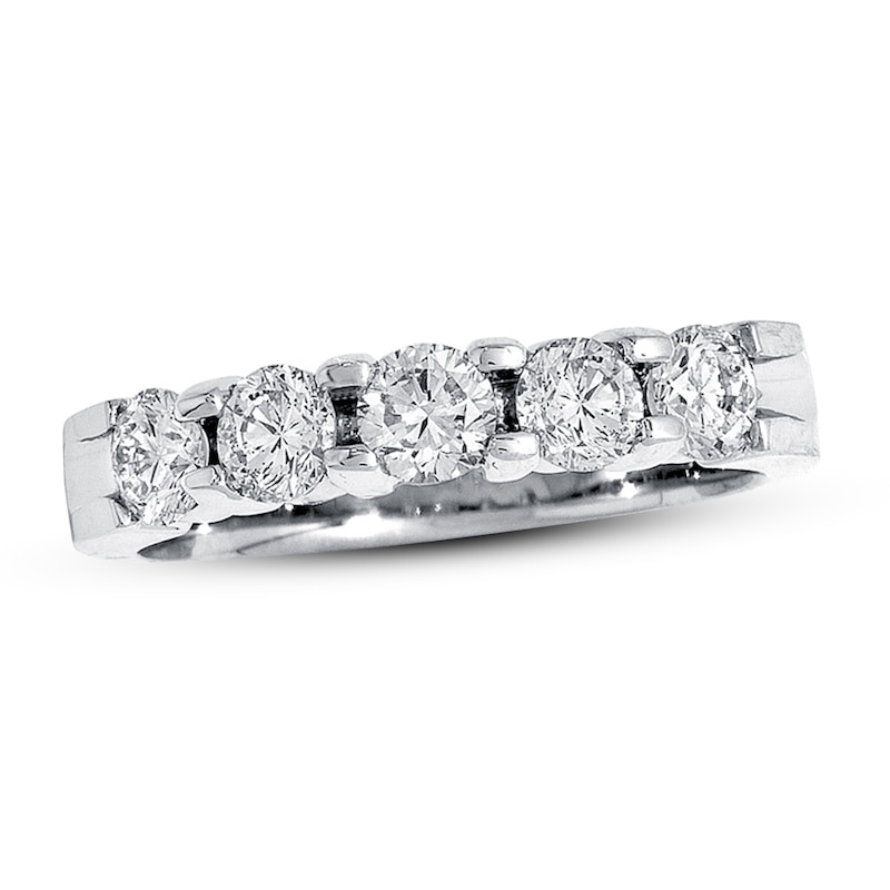 Main Image 1 of Previously Owned Diamond Anniversary Band 1 ct tw Round-cut 14K White Gold