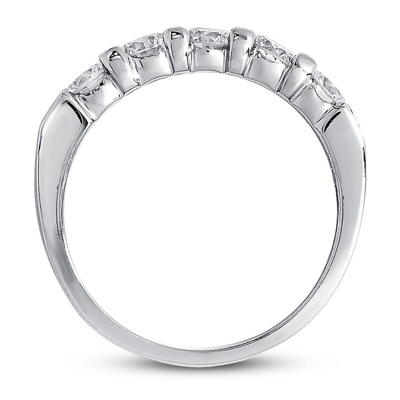 Main Image 2 of Previously Owned Diamond Anniversary Band 1 ct tw Round-cut 14K White Gold