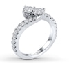 Thumbnail Image 1 of Previously Owned Ever Us Two-Stone Anniversary Ring 1-1/2 ct tw Round-cut Diamonds 14K White Gold