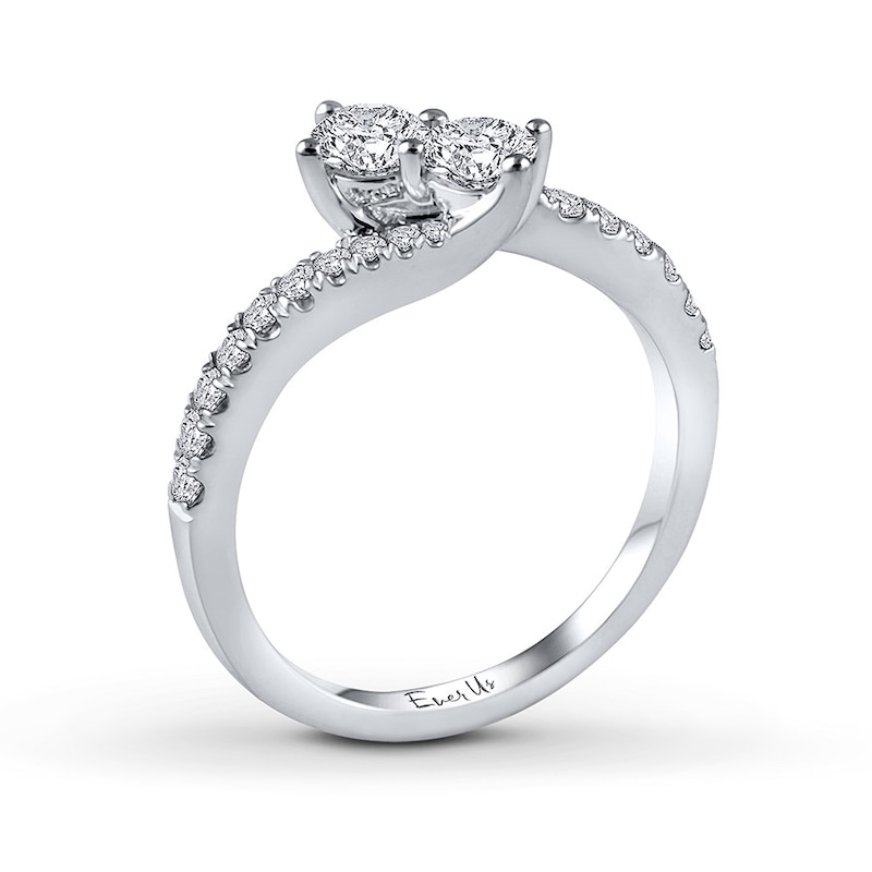 Previously Owned Ever Us Diamond Anniversary Ring 3/4 ct tw Round-cut 14K White Gold