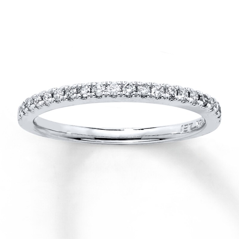 Main Image 1 of Previously Owned Diamond Wedding Band 1/5 ct tw Round-cut 14K White Gold