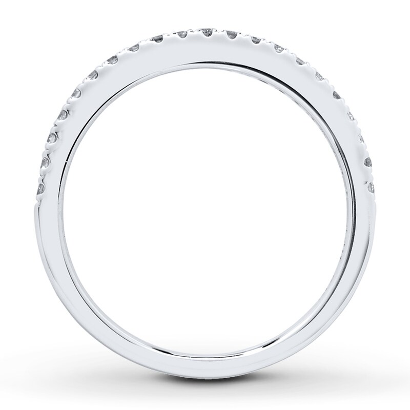 Main Image 2 of Previously Owned Diamond Wedding Band 1/5 ct tw Round-cut 14K White Gold