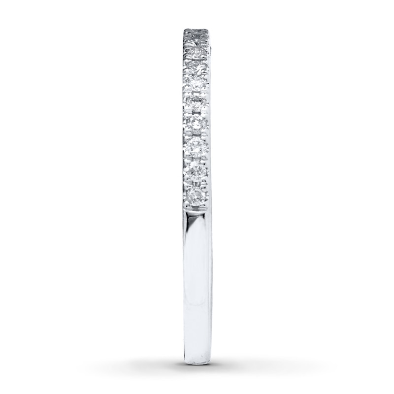 Main Image 3 of Previously Owned Diamond Wedding Band 1/5 ct tw Round-cut 14K White Gold