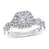 Thumbnail Image 1 of Previously Owned Diamond Ring 1 ct tw Princess/Round-cut Diamonds 14K White Gold