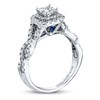 Thumbnail Image 3 of Previously Owned Diamond Ring 1 ct tw Princess/Round-cut Diamonds 14K White Gold
