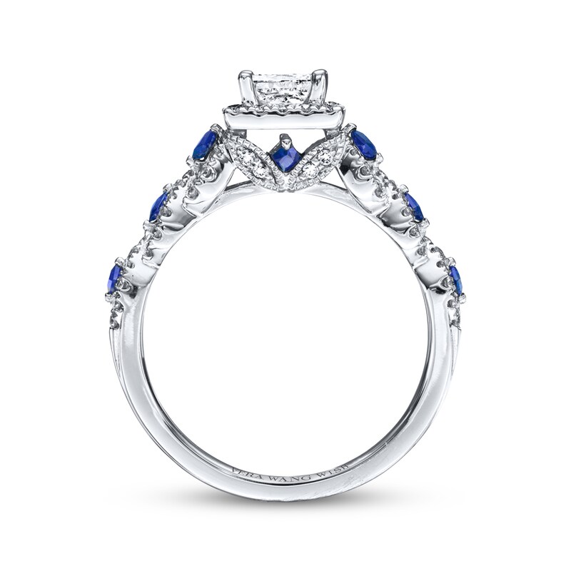 Main Image 3 of Previously Owned Diamond Ring 1 ct tw Princess/Round-cut Diamonds 14K White Gold