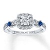 Thumbnail Image 1 of Previously Owned Engagement Ring 3/4 ct tw Round-cut Diamonds 14K White Gold