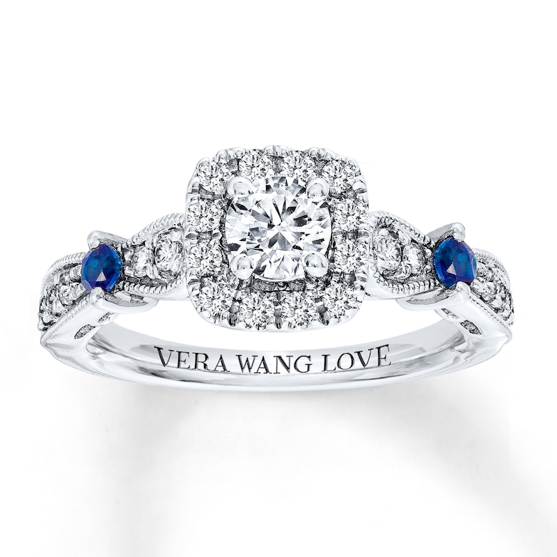 Main Image 1 of Previously Owned Engagement Ring 3/4 ct tw Round-cut Diamonds 14K White Gold