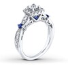Thumbnail Image 3 of Previously Owned Engagement Ring 3/4 ct tw Round-cut Diamonds 14K White Gold