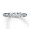 Thumbnail Image 0 of Previously Owned Diamond Wedding Band 1/5 ct tw Round & Princess-cut 14K White Gold