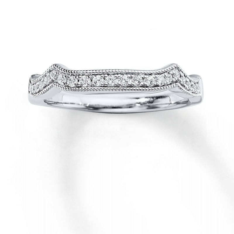 Main Image 1 of Previously Owned Diamond Band 1/6 ct tw Round-cut 14K White Gold