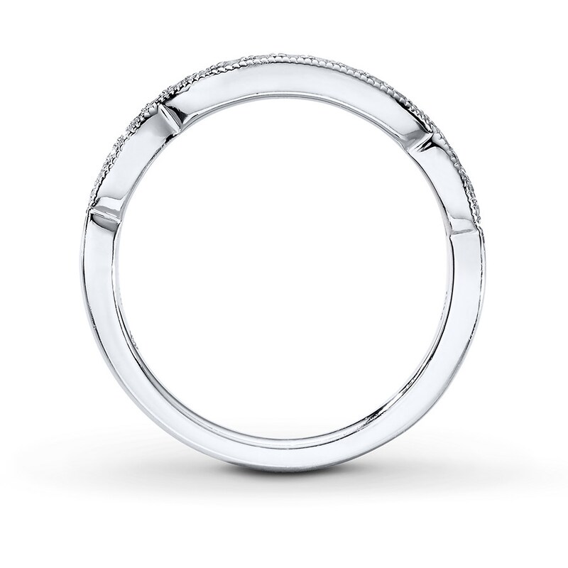 Main Image 2 of Previously Owned Diamond Band 1/6 ct tw Round-cut 14K White Gold