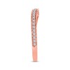 Thumbnail Image 3 of Previously Owned Diamond Contour Wedding Band 1/4 ct tw Round-cut 14K Rose Gold