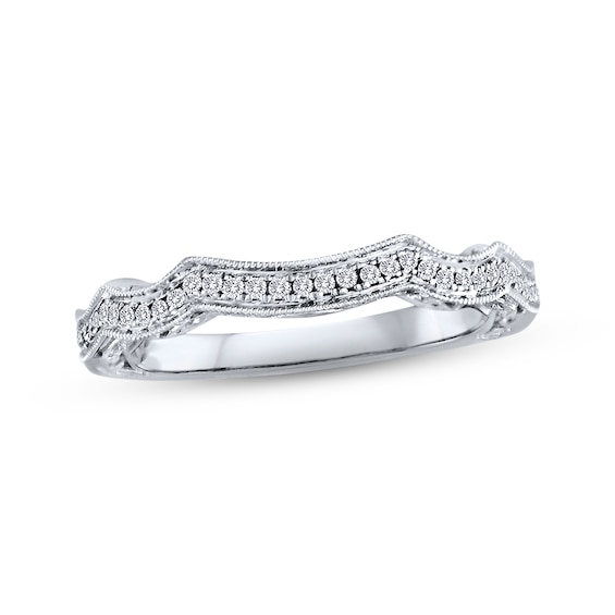 Previously Owned Diamond Wedding Band 1/6 ct tw Round-cut 14K White Gold
