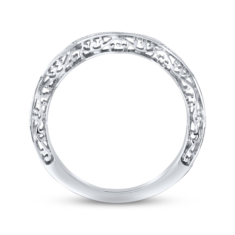 Main Image 2 of Previously Owned Diamond Wedding Band 1/6 ct tw Round-cut 14K White Gold