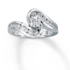 Thumbnail Image 1 of Previously Owned Diamond Engagement Ring 3/4 ct tw Round-cut 14K White Gold