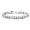Thumbnail Image 1 of Previously Owned Diamond Infinity Bracelet 1-1/2 ct tw Round-cut Sterling Silver 7.25&quot;
