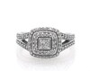 Thumbnail Image 1 of Previously Owned Diamond Halo Engagement Ring 1/2 ct tw 10K White Gold