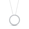 Thumbnail Image 1 of Previously Owned Circle Necklace 1 ct tw Diamonds 10K White Gold