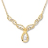 Thumbnail Image 1 of Previously Owned Unstoppable Love Necklace 1/4 ct tw Round-cut 10K Yellow Gold