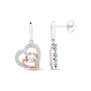 Thumbnail Image 0 of Previously Owned Unstoppable Love Earrings 1/20 ct Round-Cut Diamond Sterling Silver/10K Rose Gold