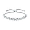 Thumbnail Image 1 of Previously Owned Diamond Infinity Bolo Bracelet 1/4 ct tw Round-cut Sterling Silver
