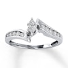 Thumbnail Image 0 of Previously Owned Diamond Ring 1/3 ct tw Marquise & Round-cut 14K White Gold