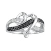 Thumbnail Image 0 of Previously Owned Black & White Diamond Ring 1/10 ct tw Sterling Silver