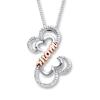 Thumbnail Image 1 of Previously Owned Diamond Necklace 1/10ct tw Sterling Silver & 10K Rose Gold 18&quot;
