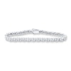 Previously Owned Diamond Bracelet 1/10 ct tw Round-cut Sterling Silver 7.25"