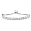 Thumbnail Image 0 of Previously Owned Diamond Infinity Bolo Bracelet 1/2 ct tw Sterling Silver 9.5"