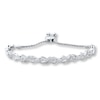Thumbnail Image 1 of Previously Owned Diamond Infinity Bolo Bracelet 1/2 ct tw Sterling Silver 9.5&quot;